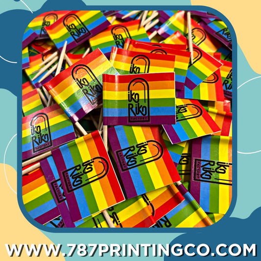 Custom Logo Mini Flags - 787 Printing Co.